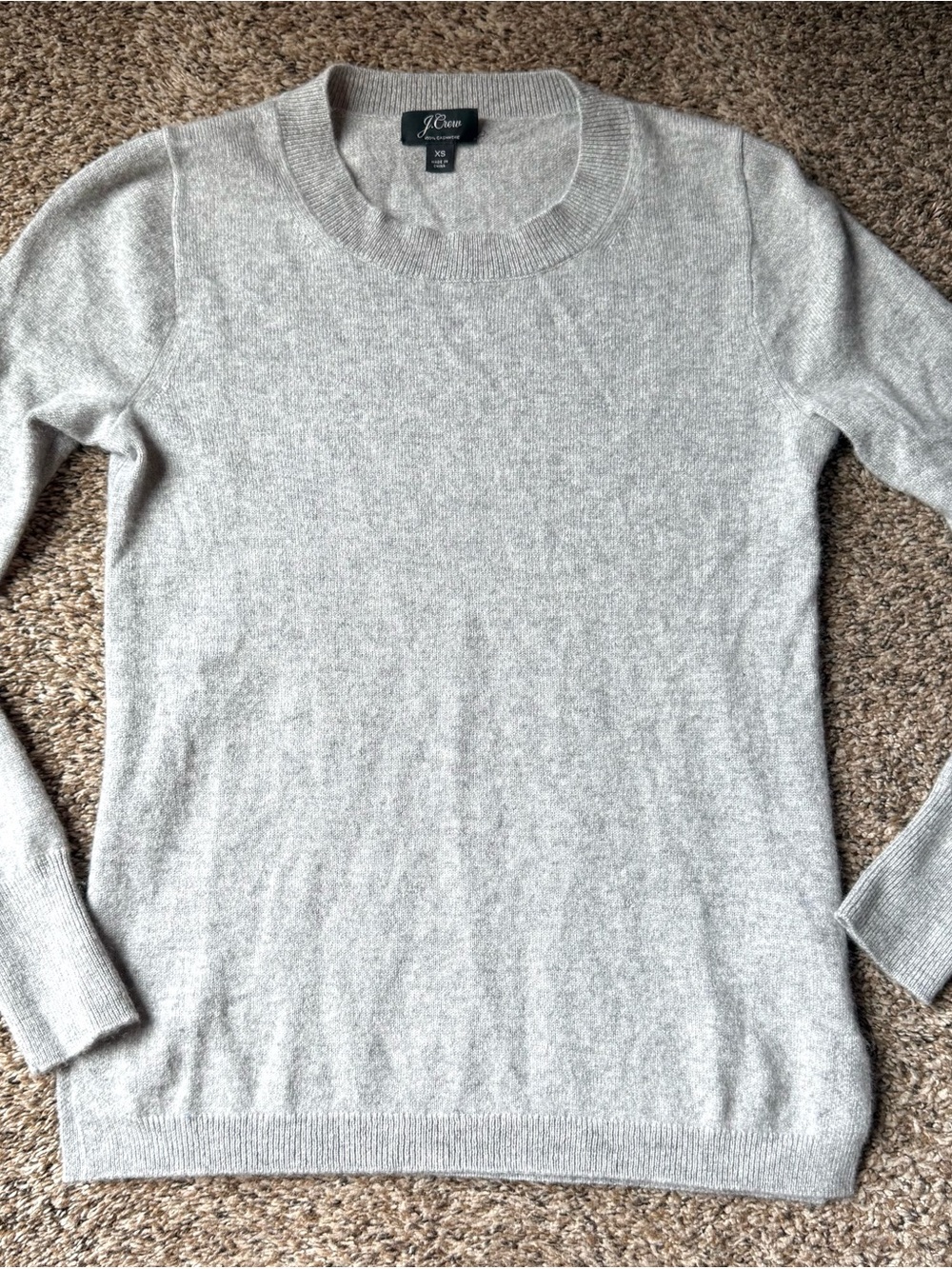 J. Crew Women's Crewneck Sweater in Light Heather Gray